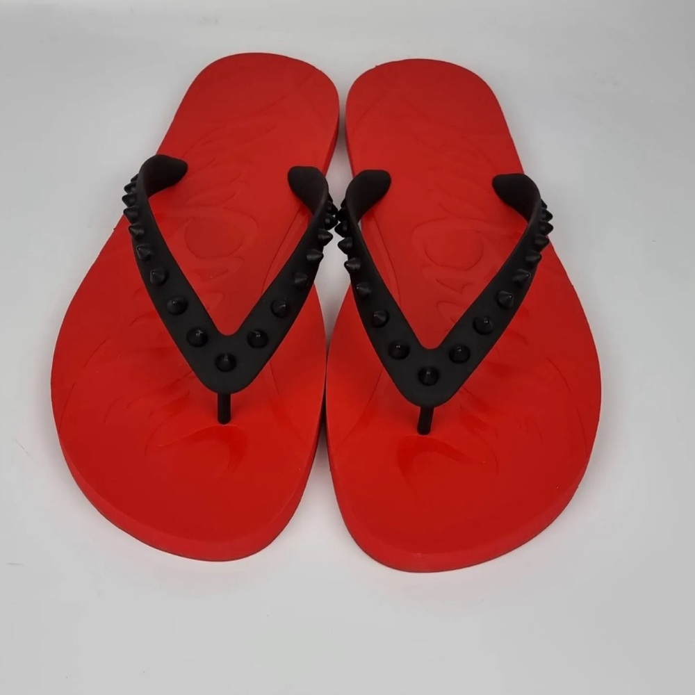 Loubi Spike Rubber Flip Flops
